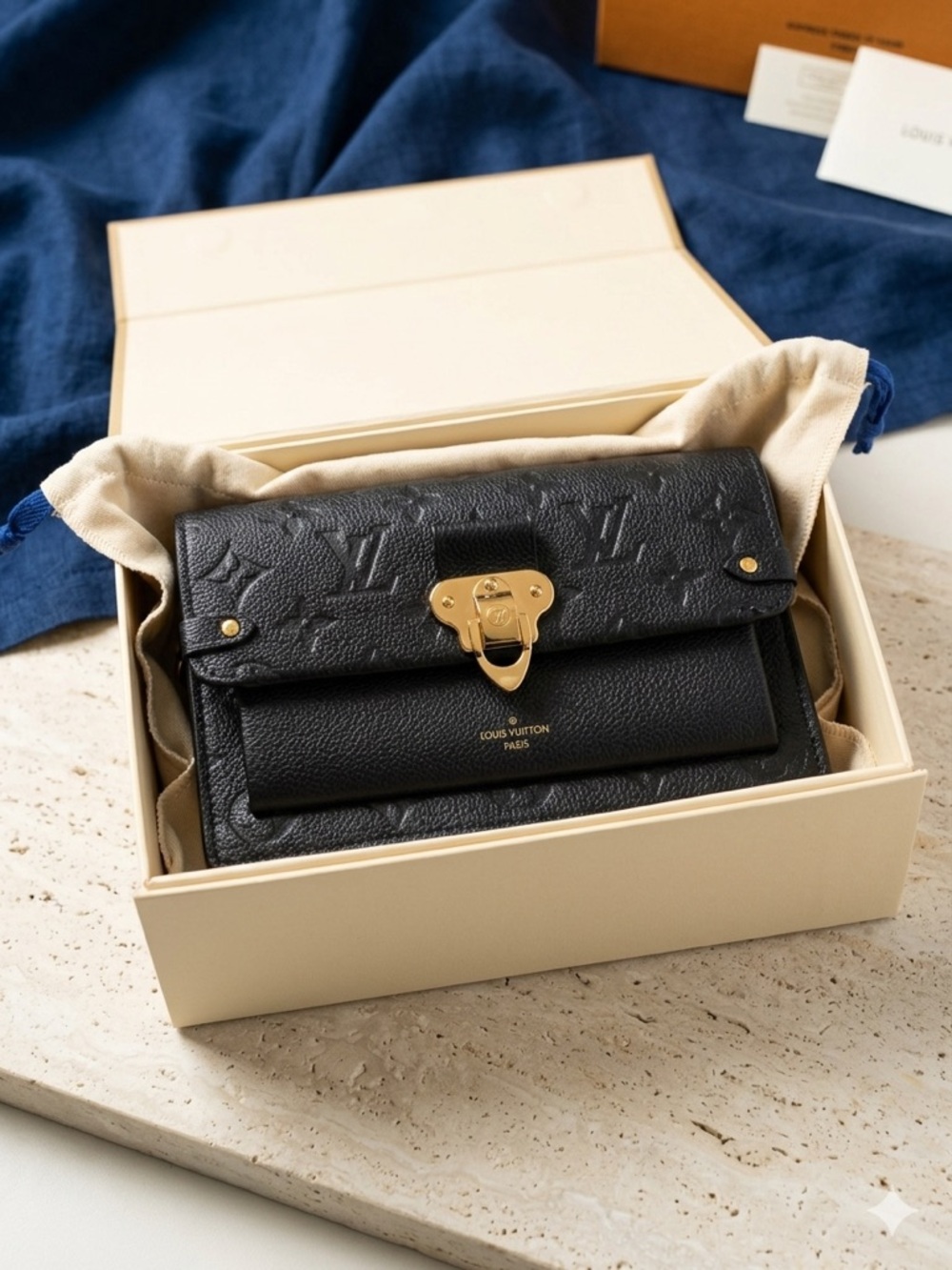 Louis Vuitton Black Monogram Leather Crossbody with Gold Hardware - Picture 4 of 12